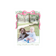  Pink Garland Holiday Card