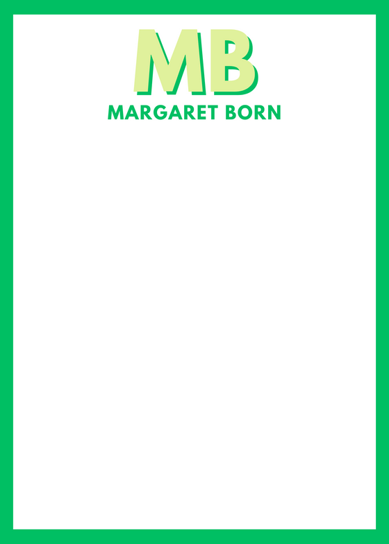 Initial Notepad with Border