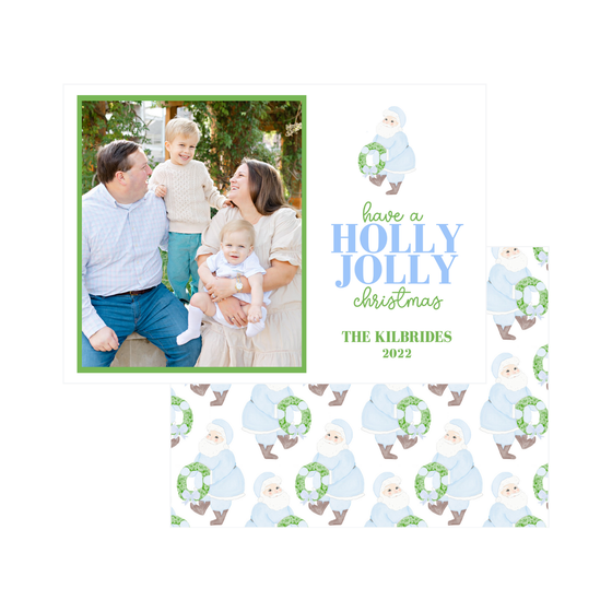 Holly Jolly Santa Holiday Card