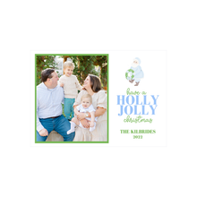  Holly Jolly Santa Holiday Card