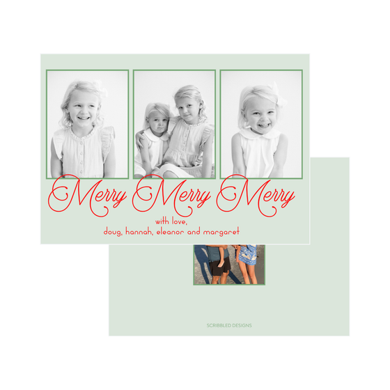 Merry Merry Merry Holiday Card