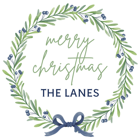 Berry Wreath Holiday Gift Tag