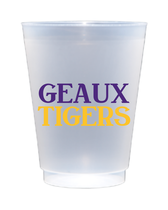Geaux Tigers Color Cups (sleeve of 10)