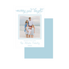 merry and bright blue holiday card