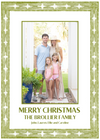 Green Watercolor Frame Holiday Card