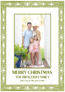  Green Watercolor Frame Holiday Card