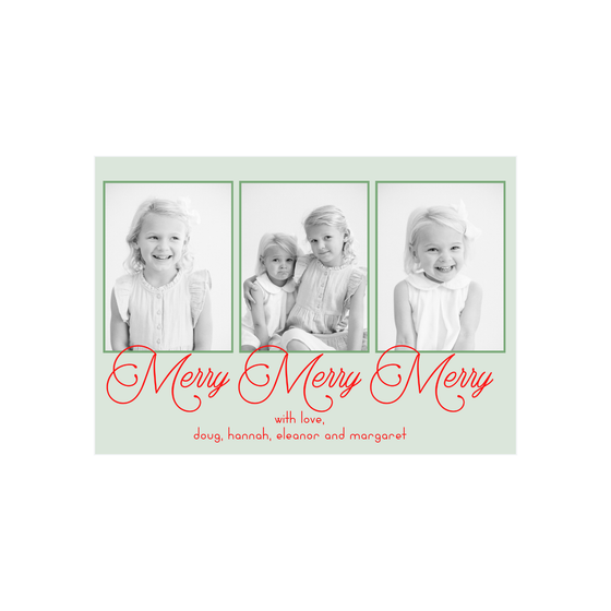 Merry Merry Merry Holiday Card