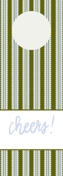  Scallop Stripe  Wine Tags