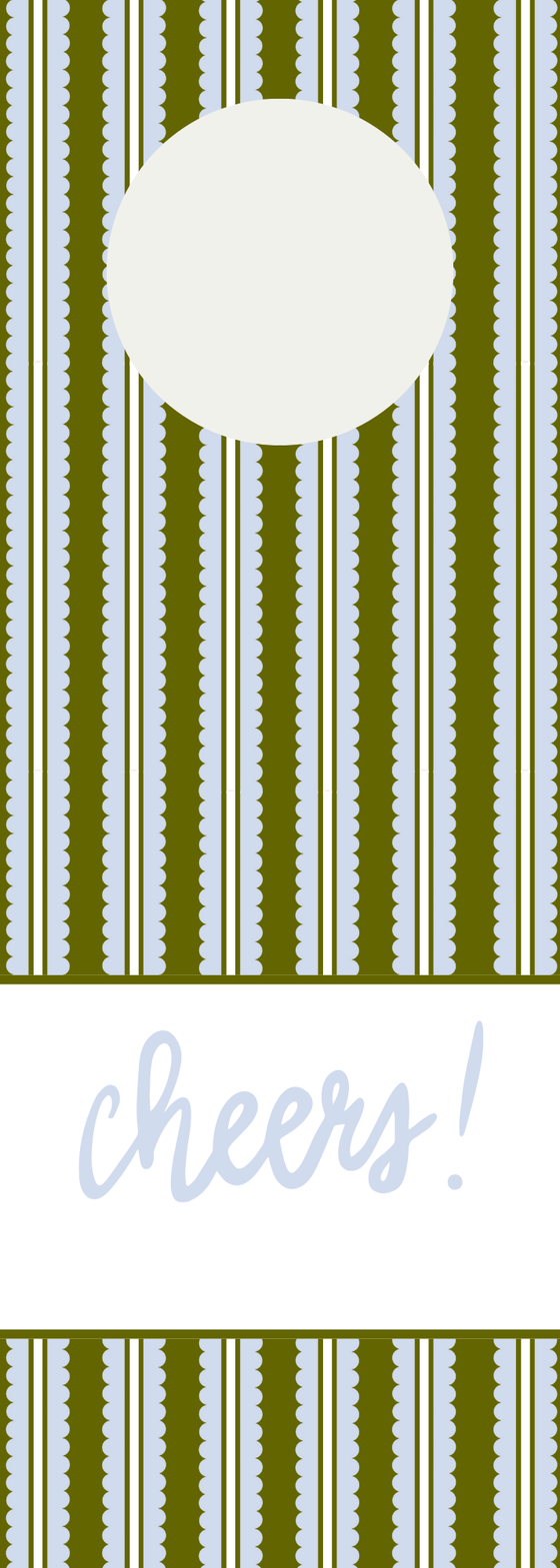 Scallop Stripe  Wine Tags