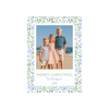 Blue Watercolor Floral Holiday Card
