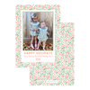 Red Watercolor Floral Holiday Card