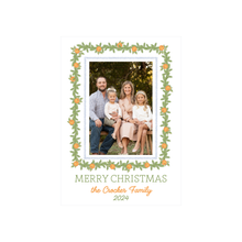  Orange Garland Border Holiday Card