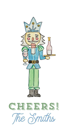  Cheers Nutcracker Rectangular Holiday Gift Tag