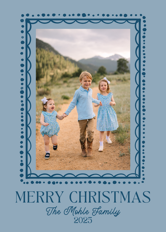 Blue Frame Holiday Card