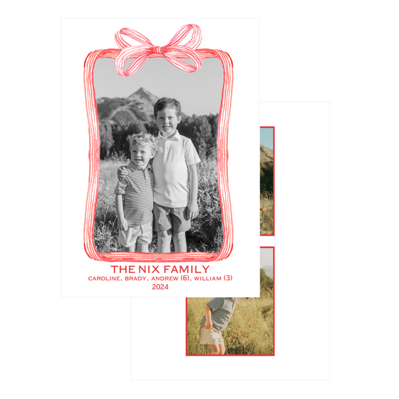 Big Red Bow Holiday Card