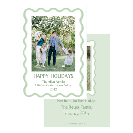 Squiggle Border Holiday Card