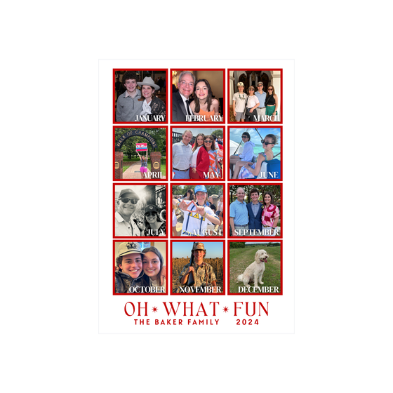 A year in review holiday card