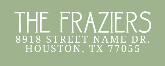 Green Simple Holiday Card Return Address Label