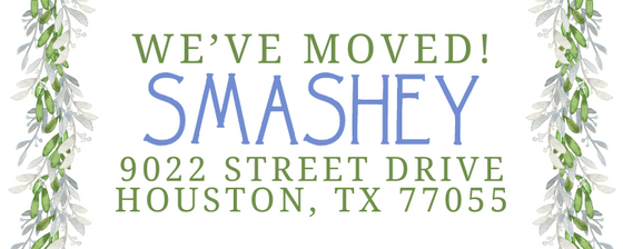 Garland Holiday Card Return Address Label