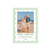 Green Squiggle Border Holiday Card