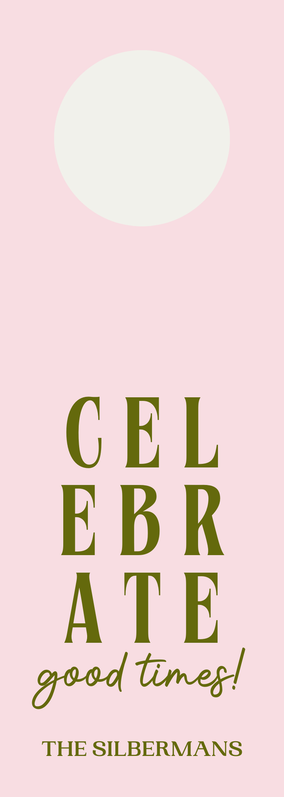 Pink Celebrate Good Times Wine Tags