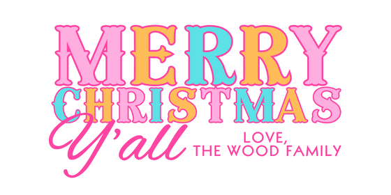 Merry Christmas Y'all Rectangular Holiday Gift Tag