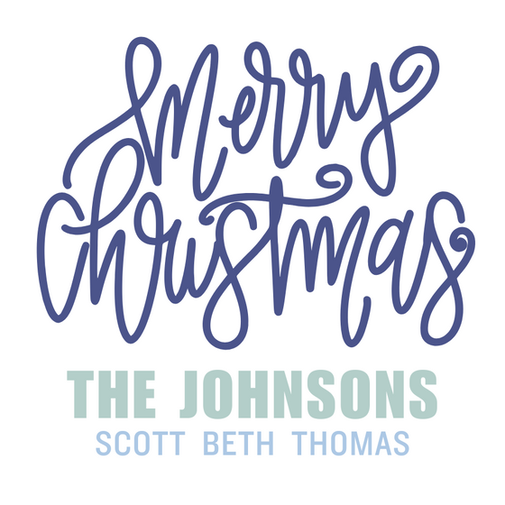 Colored Merry Christmas Gift Tag