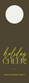 Chocolate Brown Holiday Cheer Wine Tags