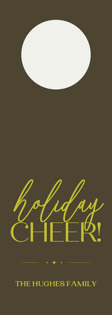  Chocolate Brown Holiday Cheer Wine Tags