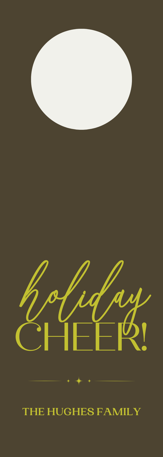 Chocolate Brown Holiday Cheer Wine Tags