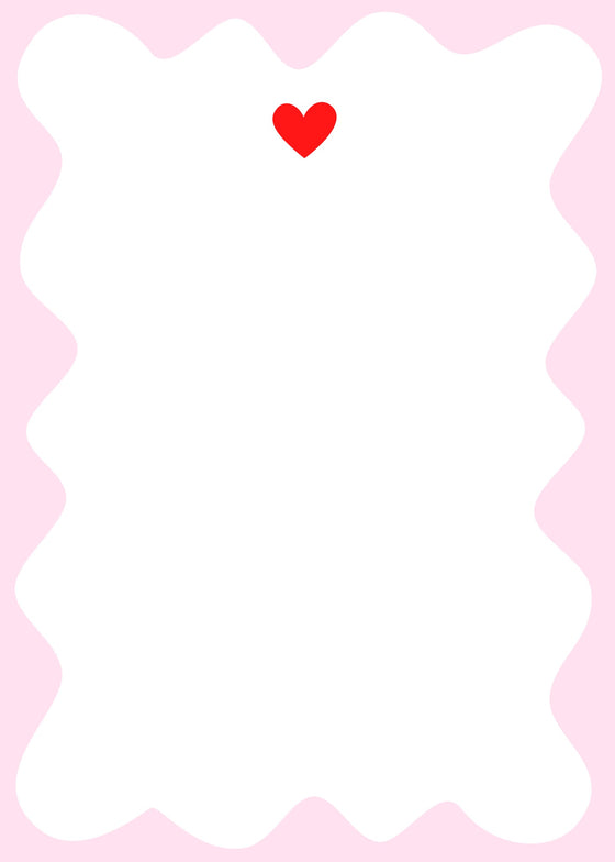 Squiggle Heart Notepad