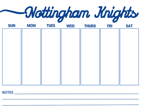 School Weekly Calendar Notepad