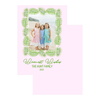 Warmest Wishes Pink Palm Leaf Holiday Card