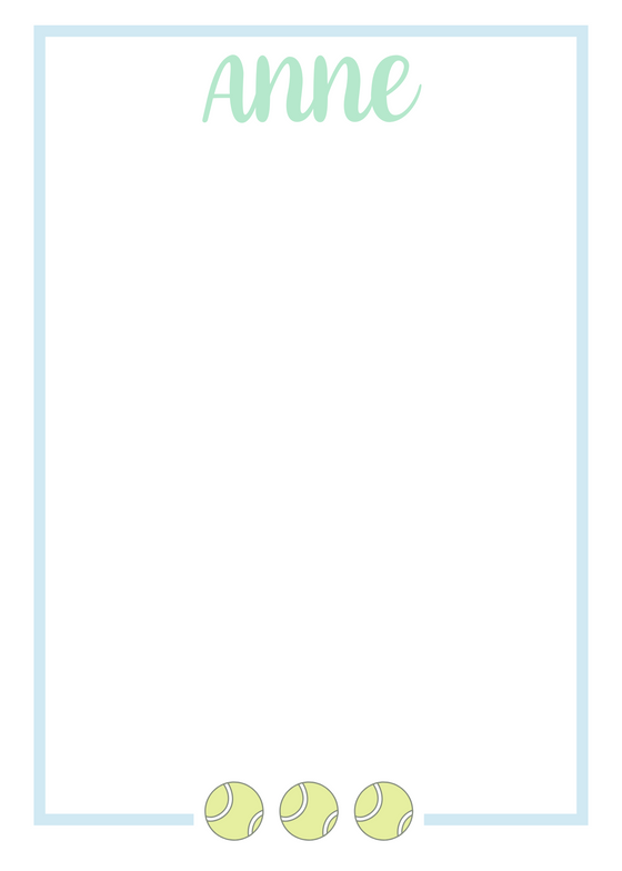Tennis Notepad