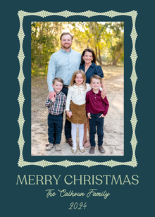  Deep Blue Jewel Holiday Card