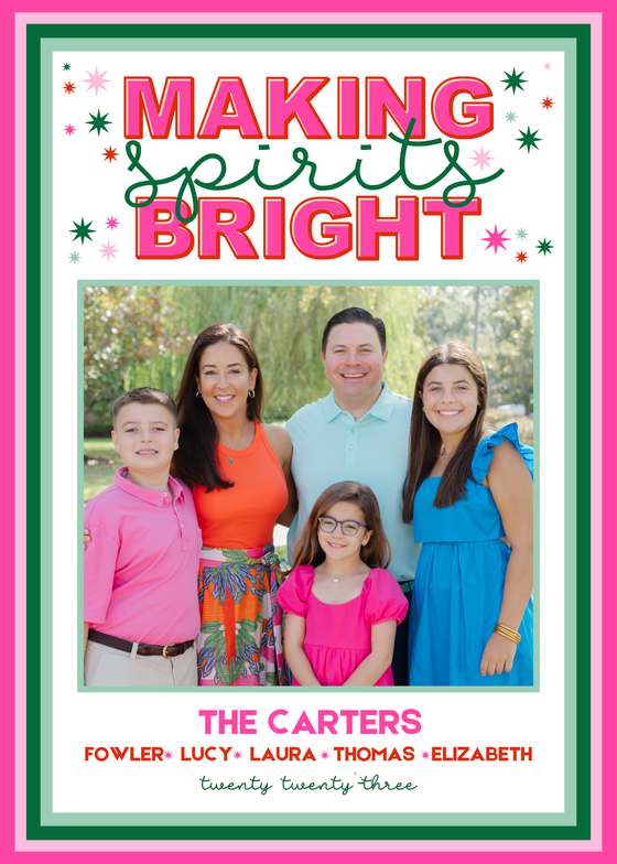 Making Spirits Bright Holiday Card
