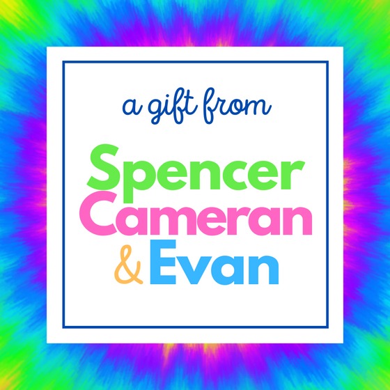 Tie Dye Gift Tag
