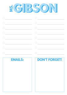  Name To-Do Notepad