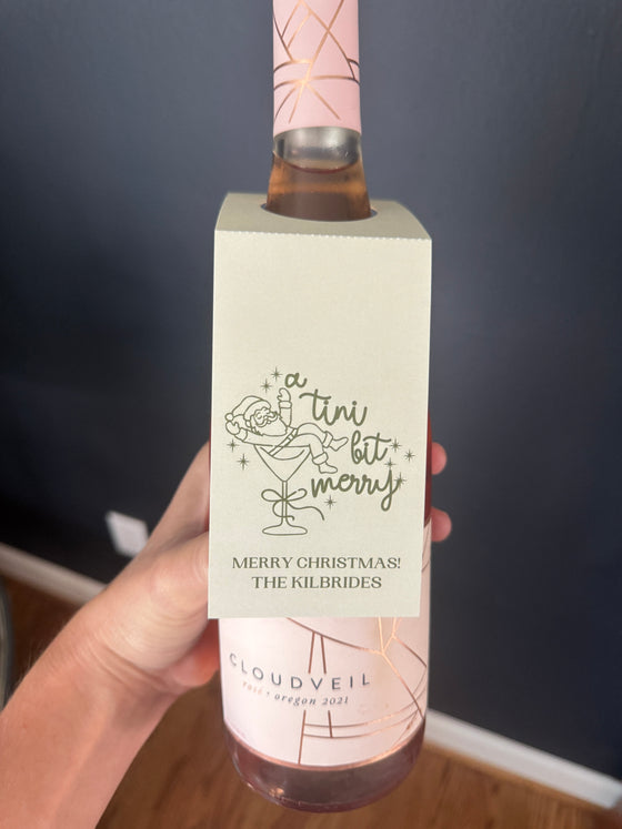 A Tini Bit Merry Wine Tags