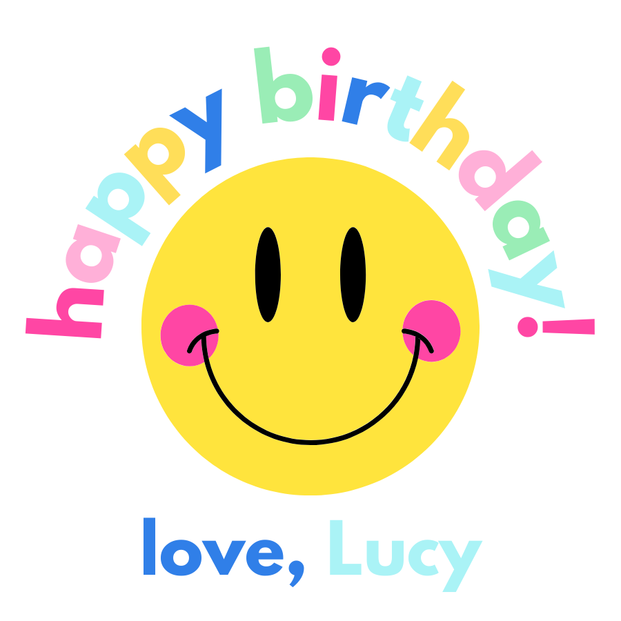Happy Face Gift Tag – Scribbled Designs