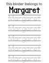Handwriting Binder - For Pre-K-Grade 1 Girls