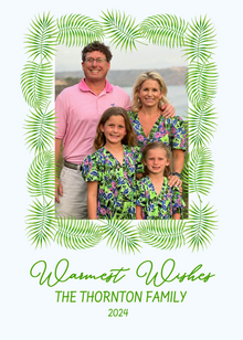  Warmest Wishes Palm Leaf Holiday Card