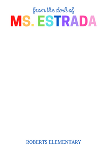  From The Desk Of Notepad Rainbow