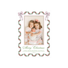Holly Bow Garland Holiday Card