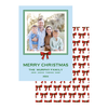 Red Bow and Green Outline Holiday Card