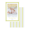 Green and Blue Outline Border Holiday Card