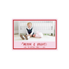 Pink and Red Merry and Bright Holiday Card