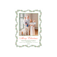  Holly Garland Christmas Card