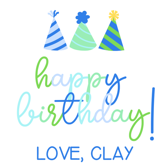 Happy Birthday Hat Gift Tag