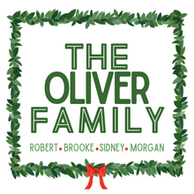  Garland Border Holiday Gift Tag